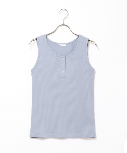 Honeys（ハニーズ）の「ボタン使いタンク（タンクトップ・レディース・ラベンダー/ホワイト/ブラック/ブルー系その他/ベージュ/スミクロ/グリーン/ブラウン・M/L/S）」の19枚目の写真