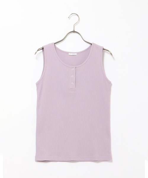 Honeys（ハニーズ）の「ボタン使いタンク（タンクトップ・レディース・ラベンダー/ホワイト/ブラック/ブルー系その他/ベージュ/スミクロ/グリーン/ブラウン・M/L/S）」の20枚目の写真