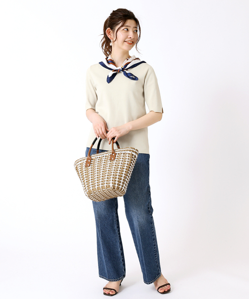 Simplicite(サンプリシテ)の「Assortスカーフ1(ストール/ショール・レディース・ネイビー/イエロー/ブルー系その他・FREE)」の3枚目の写真