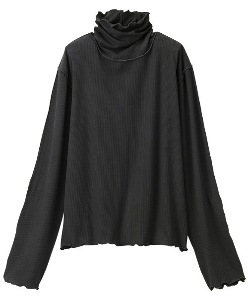 GeeRA（ジーラ）の「ハイネックメローリブトップス（Tシャツ/カットソー・レディース・ブラック/ミント/アイボリー・MEDIUM/X-LARGE/LARGE）」の8枚目の写真