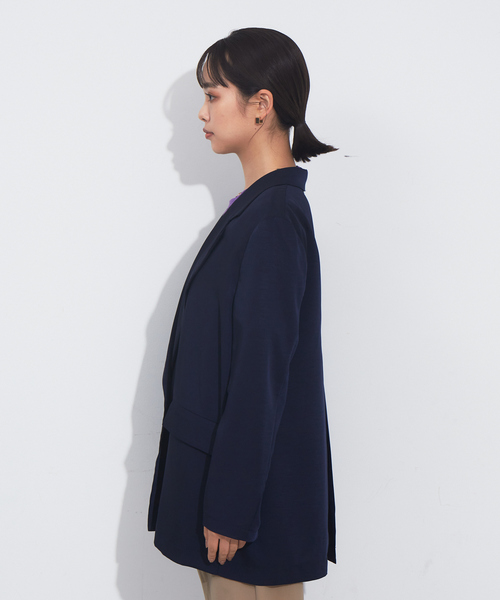 NOMINE(ノミネ)の「スリットスリーブルーズジャケット(テーラードジャケット・レディース・グレイッシュブルー/サーモンピンク/ダークネイビー・フリー)」の7枚目の写真