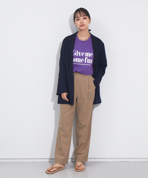 NOMINE(ノミネ)の「スリットスリーブルーズジャケット(テーラードジャケット・レディース・グレイッシュブルー/サーモンピンク/ダークネイビー・フリー)」の20枚目の写真