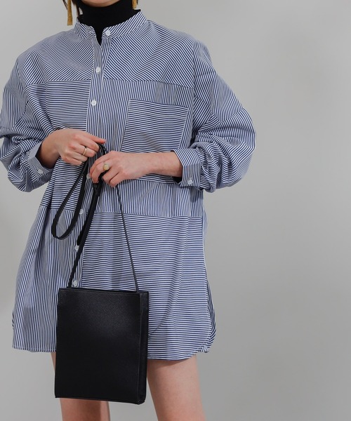 COLONY 2139（コロニートゥーワンスリーナイン）の「ストライプパターン切替長袖シャツ（シャツ/ブラウス・レディース・グリーン/ネイビー/レッド・FREE）」の14枚目の写真