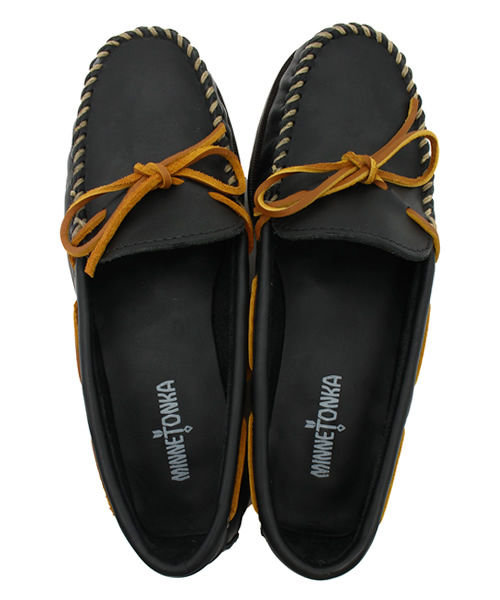 Minnetonka（ミネトンカ）の「 MINNETONKA / キャンプモカシン（モカシン/デッキシューズ・メンズ・ライトブラウン/ブラック・8.5inch/8inch/9inch/7.5inch/9.5inch）」の6枚目の写真