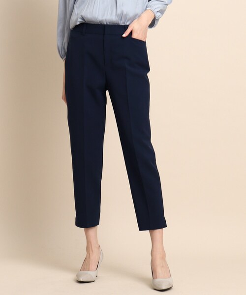 ◆【洗える/日本製】サラストレッチセンタープレスカラーパンツ