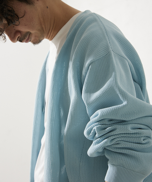 JOURNAL STANDARD relume（ジャーナルスタンダード　レリューム）の「【ニット+カットソーの2点SET】リサイクルポリエステル ライトカーディガン（カーディガン/ボレロ・メンズ・ブラック/グレー/ベージュ/ネイビー/サックスブルー/ピンク/オレンジ/グリーン・MEDIUM/LARGE）」の13枚目の写真