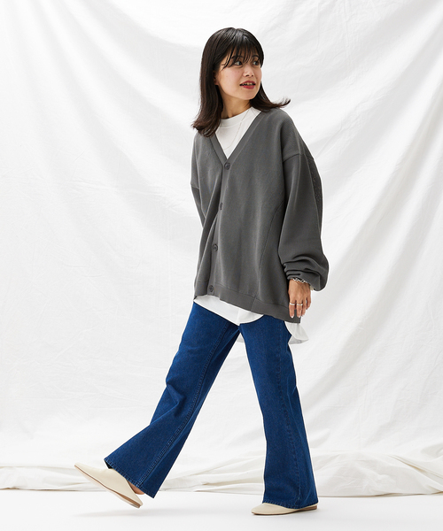 JOURNAL STANDARD relume（ジャーナルスタンダード　レリューム）の「【ニット+カットソーの2点SET】リサイクルポリエステル ライトカーディガン（カーディガン/ボレロ・メンズ・ブラック/グレー/ベージュ/ネイビー/サックスブルー/ピンク/オレンジ/グリーン・MEDIUM/LARGE）」の20枚目の写真