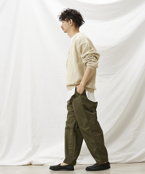 JOURNAL STANDARD relume（ジャーナルスタンダード　レリューム）の「【ニット+カットソーの2点SET】リサイクルポリエステル ライトカーディガン（カーディガン/ボレロ・メンズ・ブラック/グレー/ベージュ/ネイビー/サックスブルー/ピンク/オレンジ/グリーン・MEDIUM/LARGE）」の22枚目の写真