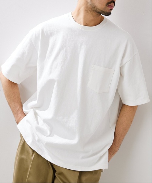 417 EDIFICE(フォーワンセブンエディフィス)の「【fosterr / フォスター】アスレチックTシャツ(Tシャツ/カットソー・メンズ・ホワイト/ベージュ/グレー/ブルー・MEDIUM/LARGE)」の1枚目の写真