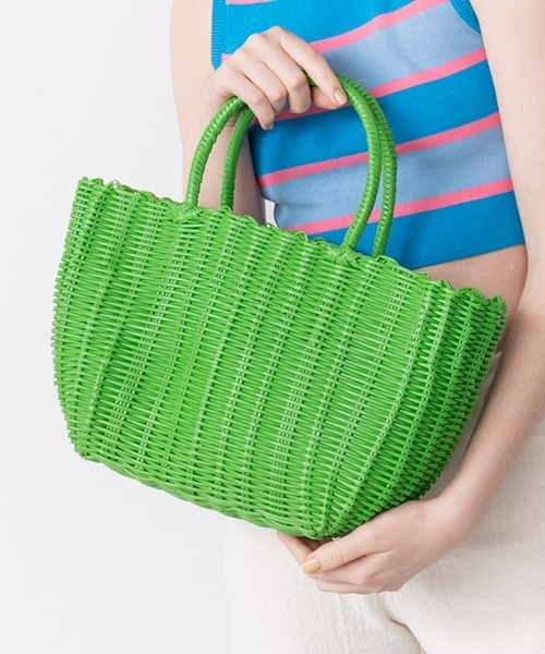 Casselini（キャセリーニ）の「Casselini(キャセリーニ)チューブかごバッグ（ハンドバッグ・レディース・オレンジ/パープル/レッド/ホワイト/グリーン・FREE）」の18枚目の写真