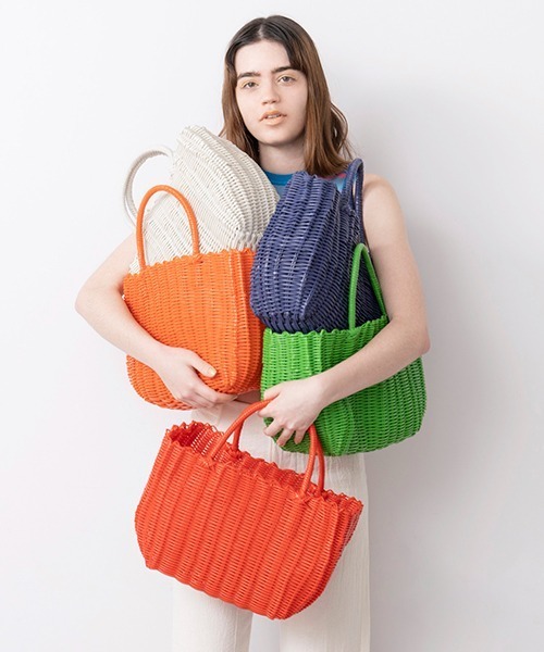 Casselini（キャセリーニ）の「Casselini(キャセリーニ)チューブかごバッグ（ハンドバッグ・レディース・オレンジ/パープル/レッド/ホワイト/グリーン・FREE）」の13枚目の写真