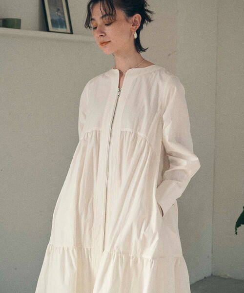 MATURED（マチュアード）の「【MATURED/マチュアード】フロントジップドレス（ワンピース・レディース・ブラック/ホワイト・1/2）」の7枚目の写真