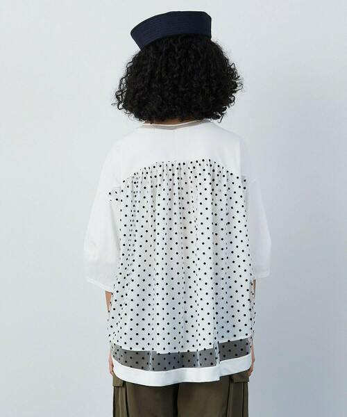 FRAPBOIS（フラボア）の「パフチュール カットソー（Tシャツ/カットソー・レディース・ホワイト/ブラック・1）」の5枚目の写真