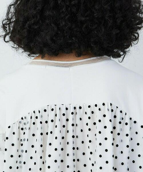 FRAPBOIS（フラボア）の「パフチュール カットソー（Tシャツ/カットソー・レディース・ホワイト/ブラック・1）」の7枚目の写真