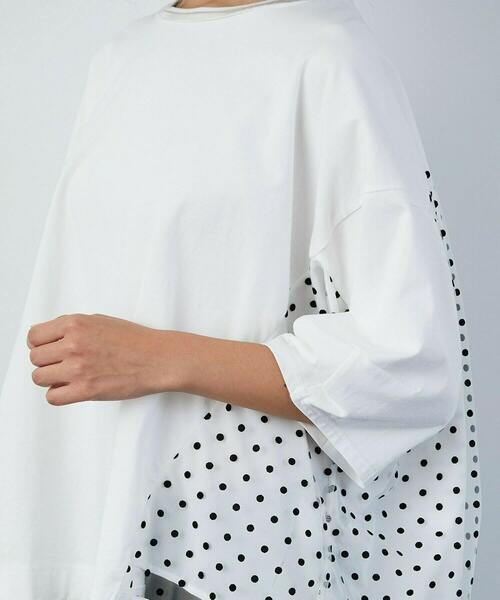 FRAPBOIS（フラボア）の「パフチュール カットソー（Tシャツ/カットソー・レディース・ホワイト/ブラック・1）」の8枚目の写真