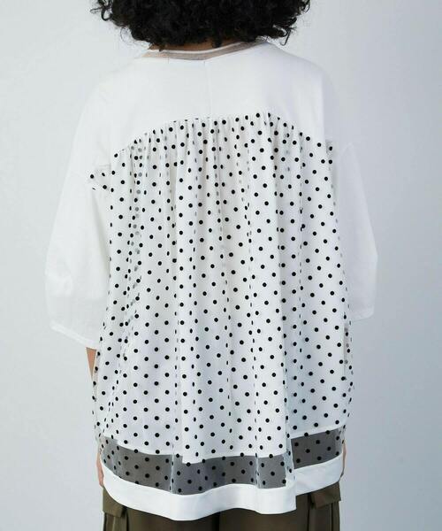 FRAPBOIS（フラボア）の「パフチュール カットソー（Tシャツ/カットソー・レディース・ホワイト/ブラック・1）」の10枚目の写真