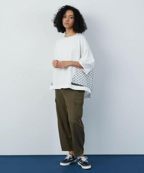 FRAPBOIS（フラボア）の「パフチュール カットソー（Tシャツ/カットソー・レディース・ホワイト/ブラック・1）」の12枚目の写真