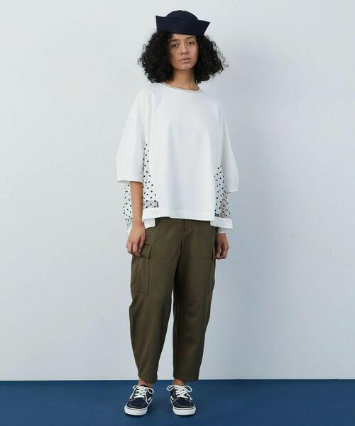 FRAPBOIS（フラボア）の「パフチュール カットソー（Tシャツ/カットソー・レディース・ホワイト/ブラック・1）」の13枚目の写真