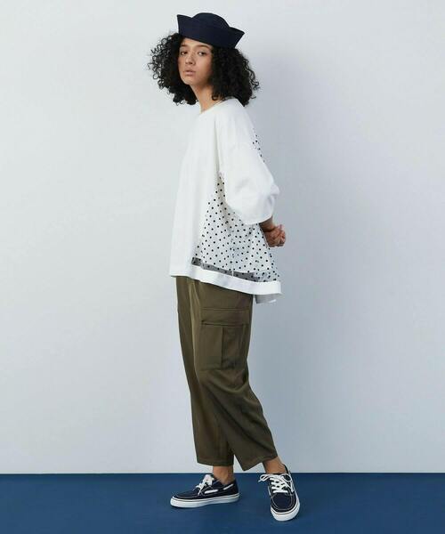 FRAPBOIS（フラボア）の「パフチュール カットソー（Tシャツ/カットソー・レディース・ホワイト/ブラック・1）」の14枚目の写真