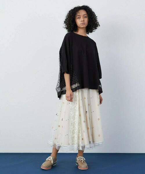 FRAPBOIS（フラボア）の「パフチュール カットソー（Tシャツ/カットソー・レディース・ホワイト/ブラック・1）」の17枚目の写真