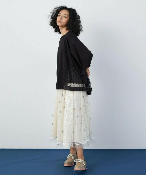 FRAPBOIS（フラボア）の「パフチュール カットソー（Tシャツ/カットソー・レディース・ホワイト/ブラック・1）」の18枚目の写真