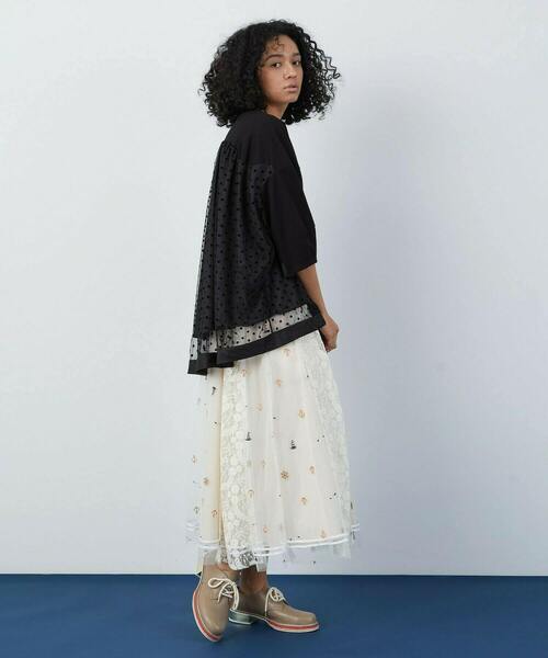 FRAPBOIS（フラボア）の「パフチュール カットソー（Tシャツ/カットソー・レディース・ホワイト/ブラック・1）」の19枚目の写真