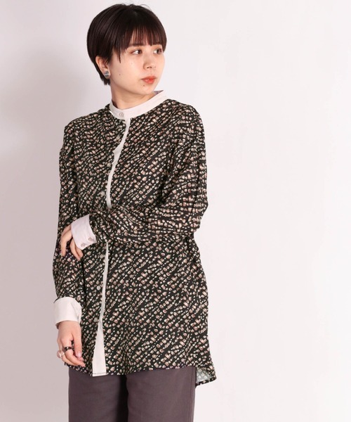 cepo(セポ)の「花柄バンドカラークレリックシャツ(シャツ/ブラウス・レディース・ネイビー系/グレー系/ホワイト系・M)」の20枚目の写真