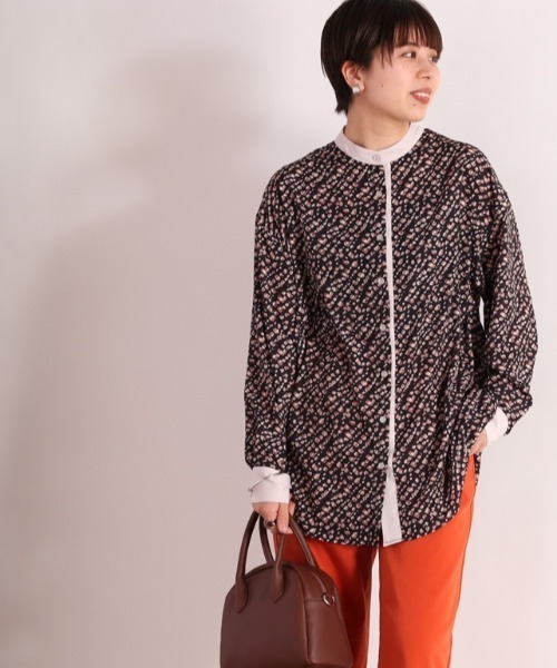 cepo(セポ)の「花柄バンドカラークレリックシャツ(シャツ/ブラウス・レディース・ネイビー系/グレー系/ホワイト系・M)」の15枚目の写真