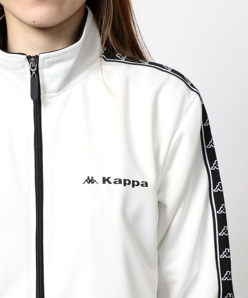 Kappa（カッパ）の「kappa/カッパ ジャージ レディース 袖ロゴテープ セットアップ 上下セット トラックジャケット×トラックパンツ（ジャージ・レディース・ホワイト/チャコール/ブラック/ネイビー・M/L/LL）」の10枚目の写真