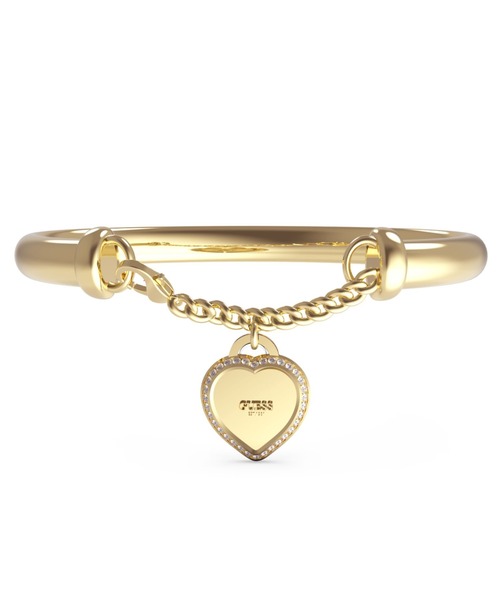 Guess(ゲス)の「FINE HEART 13mm Heart & White Bangle(ブレスレット・レディース・シルバー/ゴールド・SMALL)」の7枚目の写真
