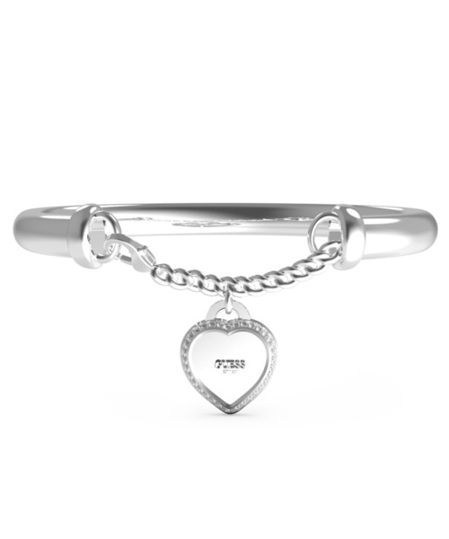 Guess(ゲス)の「FINE HEART 13mm Heart & White Bangle(ブレスレット・レディース・シルバー/ゴールド・SMALL)」の6枚目の写真
