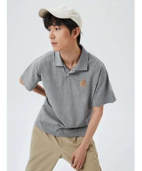 GAP（ギャップ）の「ウォッシュドロー ジャージー ブラナン ポロシャツ（ポロシャツ・メンズ・ブラック/ブルー/グレー/グリーン/ネイビー/イエロー・XS/S/M/L/XL/XXS）」の3枚目の写真