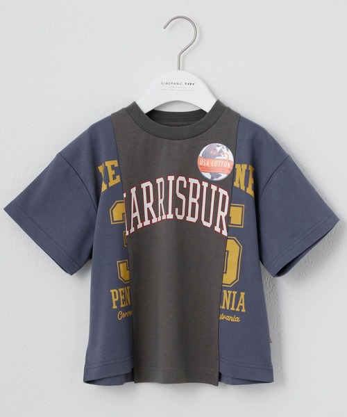 CIAOPANIC TYPY(チャオパニックティピー)の「【KIDS】USAリメイクカレッジTee(Tシャツ/カットソー・キッズ・ネイビー/グレー系その他・SMALL/MEDIUM/LARGE/X-LARGE/XX-LARGE)」の8枚目の写真