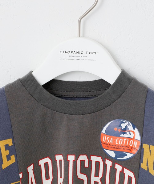 CIAOPANIC TYPY(チャオパニックティピー)の「【KIDS】USAリメイクカレッジTee(Tシャツ/カットソー・キッズ・ネイビー/グレー系その他・SMALL/MEDIUM/LARGE/X-LARGE/XX-LARGE)」の9枚目の写真