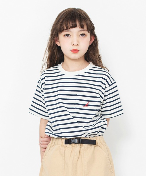 NAUTICA(ノーティカ)の「【NAUTICA/ノーティカ】ポケット半袖Tシャツ(Tシャツ/カットソー・キッズ・ライム/オレンジ/オフホワイト/ブルーグレー/その他/ブラック・120/140/130/150)」の6枚目の写真