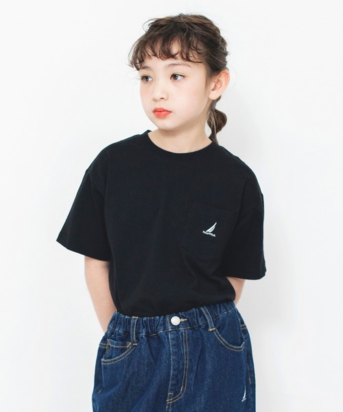 NAUTICA(ノーティカ)の「【NAUTICA/ノーティカ】ポケット半袖Tシャツ(Tシャツ/カットソー・キッズ・ライム/オレンジ/オフホワイト/ブルーグレー/その他/ブラック・120/140/130/150)」の3枚目の写真