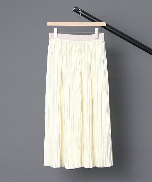 ROBERTO COLLINA(ロベルトコリーナ)の「【 ROBERTO COLLINA / ロベルトコリーナ 】PLEATED SKIRT / プリーツスカート(スカート・レディース・ブラック/ライトグレー/ナチュラル/ネイビー・SMALL/MEDIUM)」の1枚目の写真