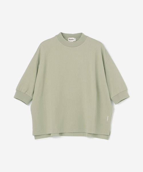 GYMPHLEX(ジムフレックス)の「Gymphlex | 鹿の子クルーネックTシャツ WOMEN(Tシャツ/カットソー・レディース・サックスブルー/アイボリー/グレイッシュベージュ・12/14)」の3枚目の写真
