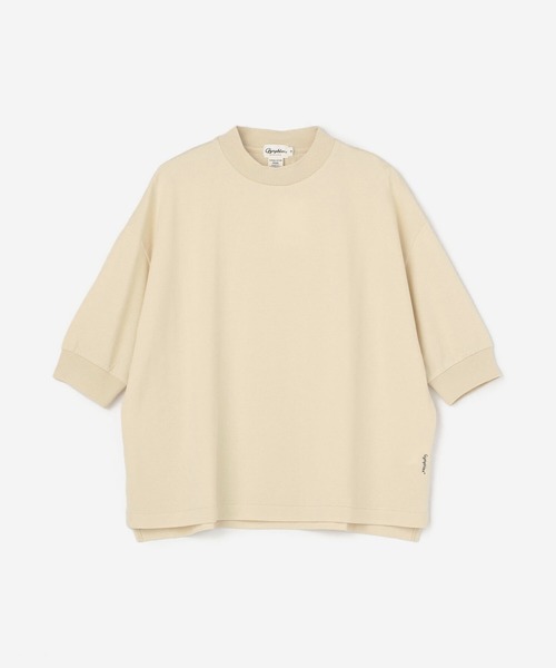 GYMPHLEX(ジムフレックス)の「Gymphlex | 鹿の子クルーネックTシャツ WOMEN(Tシャツ/カットソー・レディース・サックスブルー/アイボリー/グレイッシュベージュ・12/14)」の2枚目の写真