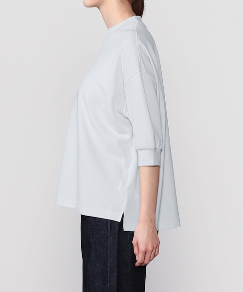 GYMPHLEX(ジムフレックス)の「Gymphlex | 鹿の子クルーネックTシャツ WOMEN(Tシャツ/カットソー・レディース・サックスブルー/アイボリー/グレイッシュベージュ・12/14)」の8枚目の写真