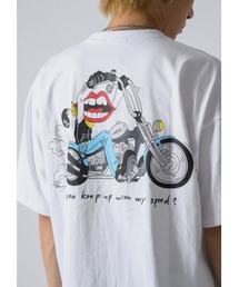 RE730 バイクにのったなみおくん ビッグシルエットTシャツ