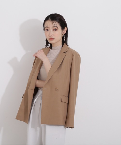 NATURAL BEAUTY BASIC（ナチュラルビューティーベーシック）の「ダブルブレストジャケット（テーラードジャケット・レディース・キャメル/グレイッシュベージュ・SMALL/MEDIUM）」の19枚目の写真