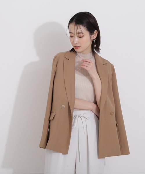 NATURAL BEAUTY BASIC（ナチュラルビューティーベーシック）の「ダブルブレストジャケット（テーラードジャケット・レディース・キャメル/グレイッシュベージュ・SMALL/MEDIUM）」の20枚目の写真