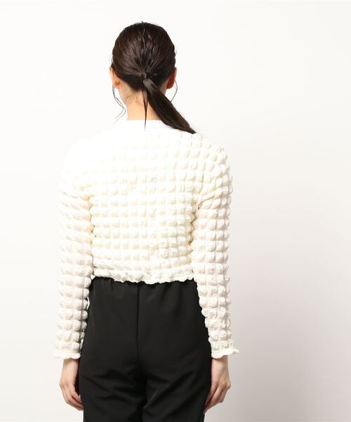 PLASMASPHERE（プラズマスフィア）の「PLASMASPHERE／VOLUME Cardigan　2287015（カーディガン/ボレロ・レディース・ホワイト/クリーム・FREE）」の17枚目の写真