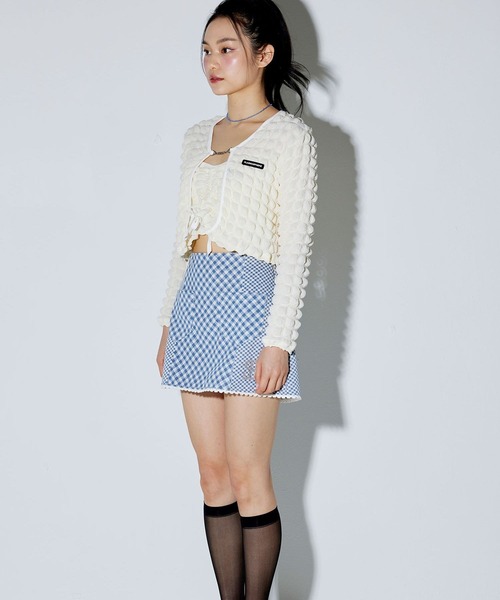 PLASMASPHERE（プラズマスフィア）の「PLASMASPHERE／VOLUME Cardigan　2287015（カーディガン/ボレロ・レディース・ホワイト/クリーム・FREE）」の6枚目の写真