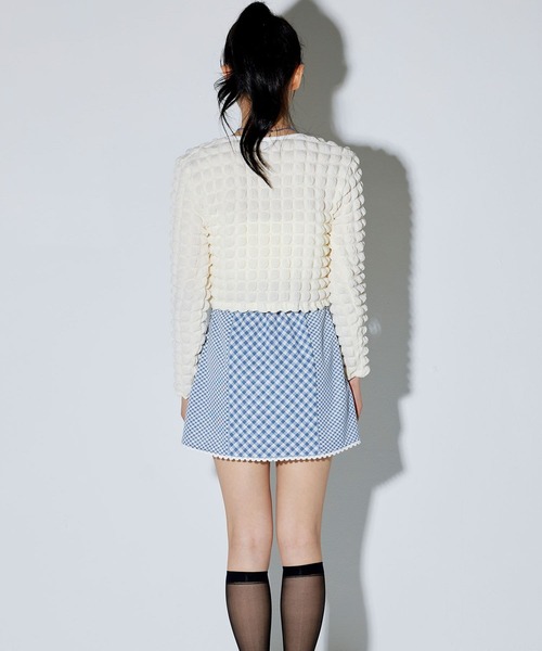 PLASMASPHERE（プラズマスフィア）の「PLASMASPHERE／VOLUME Cardigan　2287015（カーディガン/ボレロ・レディース・ホワイト/クリーム・FREE）」の7枚目の写真