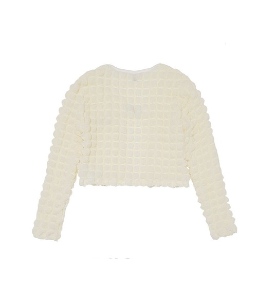 PLASMASPHERE（プラズマスフィア）の「PLASMASPHERE／VOLUME Cardigan　2287015（カーディガン/ボレロ・レディース・ホワイト/クリーム・FREE）」の12枚目の写真