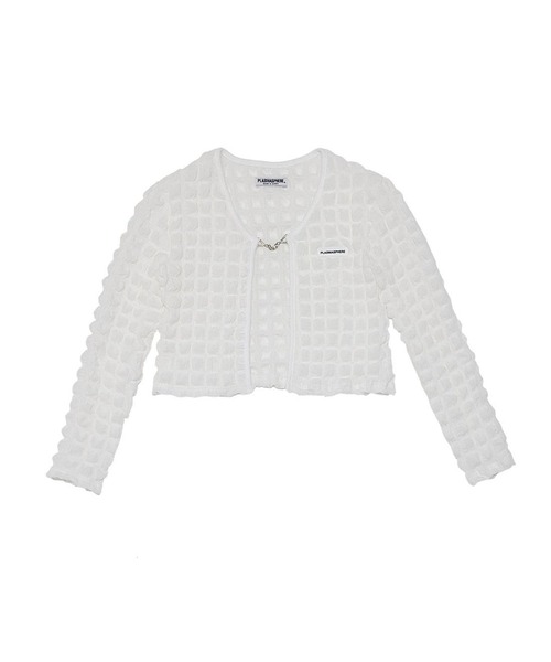 PLASMASPHERE（プラズマスフィア）の「PLASMASPHERE／VOLUME Cardigan　2287015（カーディガン/ボレロ・レディース・ホワイト/クリーム・FREE）」の14枚目の写真