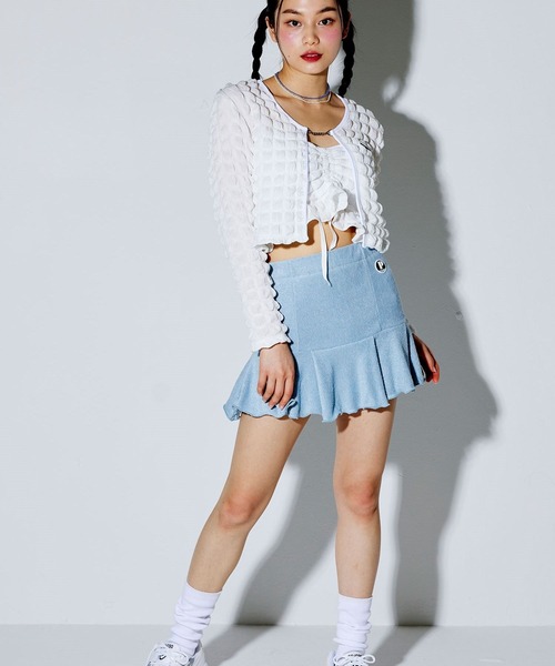 PLASMASPHERE（プラズマスフィア）の「PLASMASPHERE／VOLUME Cardigan　2287015（カーディガン/ボレロ・レディース・ホワイト/クリーム・FREE）」の8枚目の写真