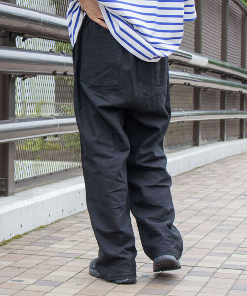 GLOSTER（グロスター）の「【GLOSTER/グロスター】ダブルニー イージーワイドパンツ ルーズシルエット（その他パンツ・メンズ・ブラック/アイボリー・M/L）」の22枚目の写真
